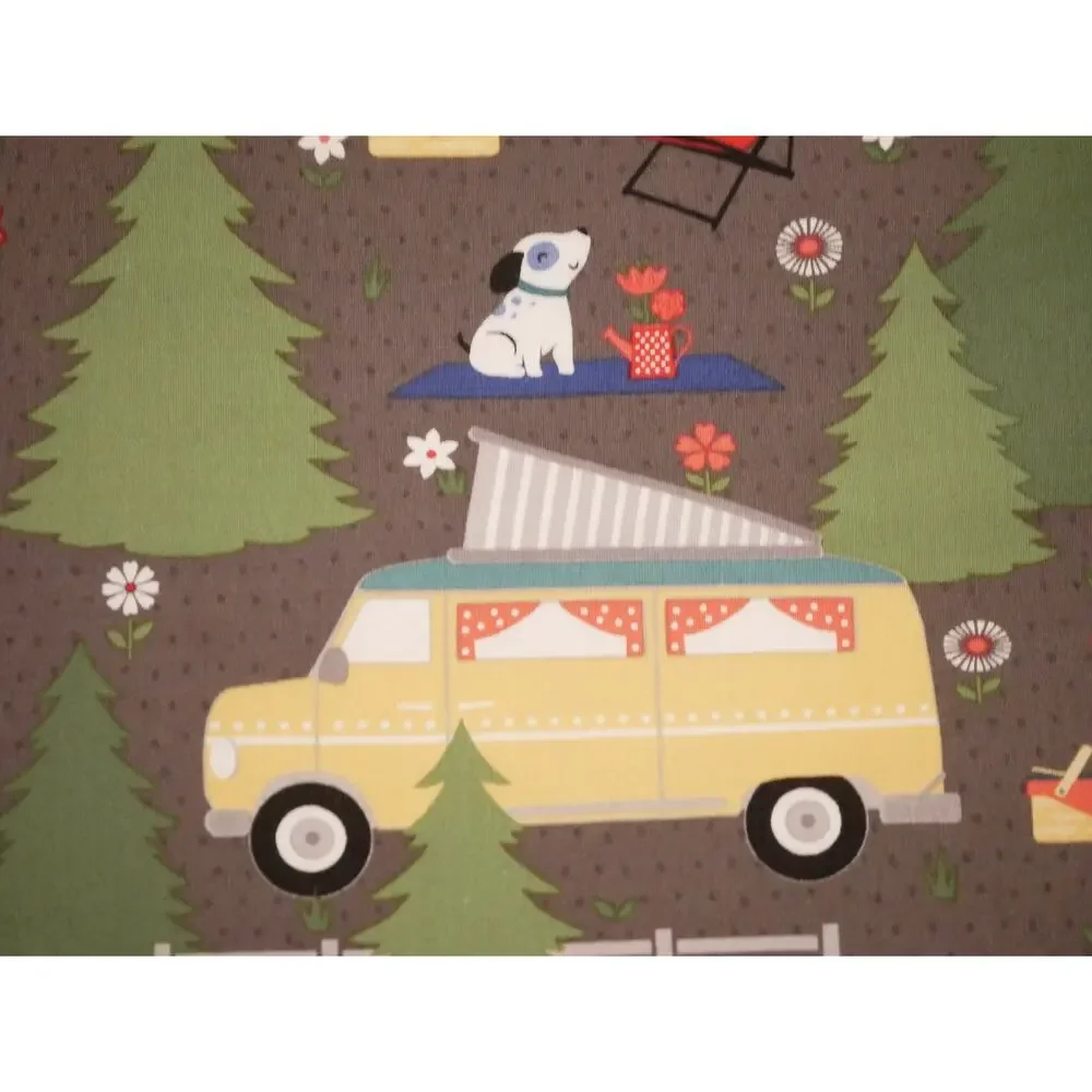 Winter Van Camping Handmade Set of Standard Size Pillowcases 100% Cotton